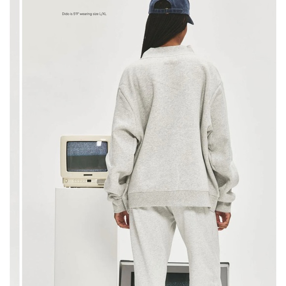 Gray Parke Women's FLEECE Nostalgia Varsity Mockneck
Color: Classic Grey + Denim - Picture 3 of 3